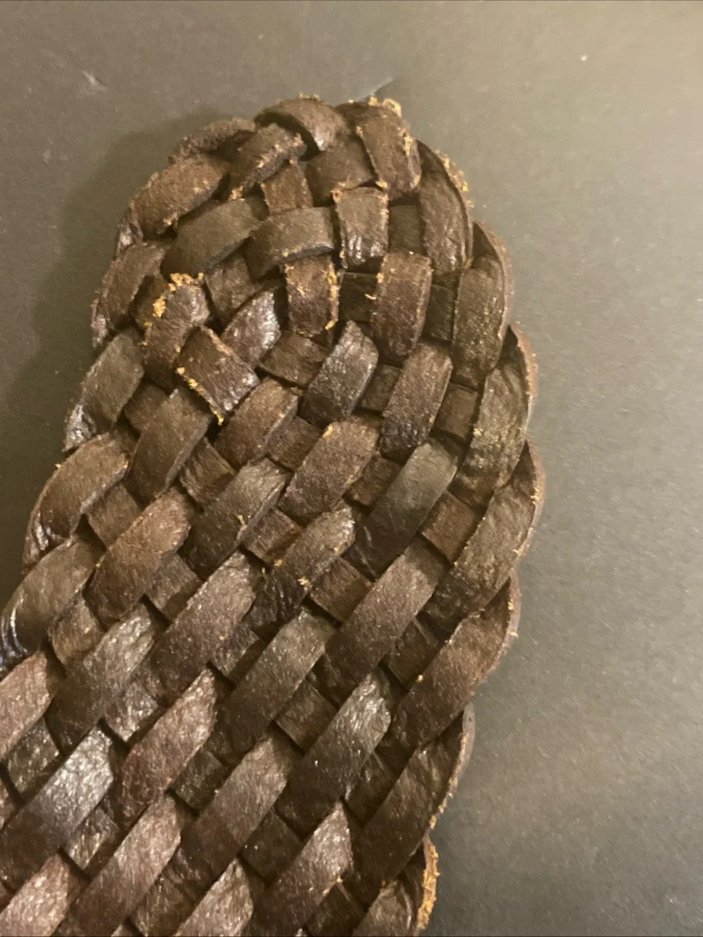 Michael kors woven braided belt Brown Gold Plated Sz S